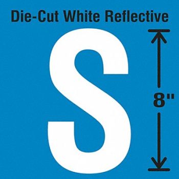 STRANCO INC Die-Cut Reflective Letter Label S, 30WZ44