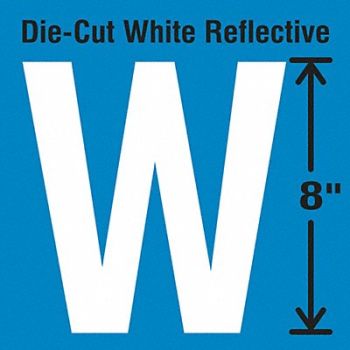 STRANCO INC Die-Cut Reflective Letter Label W, 30WZ48