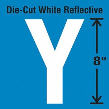STRANCO INC Die-Cut Reflective Letter Label Y, 30WZ50