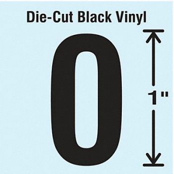 STRANCO INC Die Cut Number Label 0 10 Cards PK10, 30WZ52