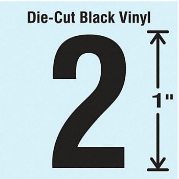 STRANCO INC Die Cut Number Label 2 10 Cards PK10, 30WZ54