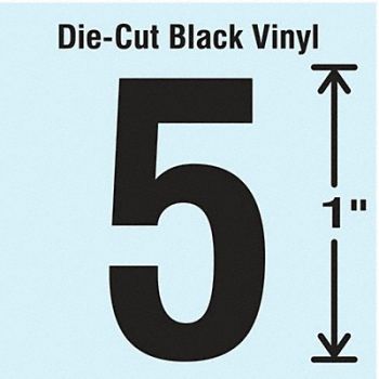 STRANCO INC Die Cut Number Label 5 10 Cards PK10, 30WZ57