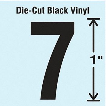 STRANCO INC Die Cut Number Label 7 10 Cards PK10, 30WZ59
