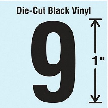 STRANCO INC Die Cut Number Label 9 10 Cards PK10, 30WZ61