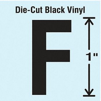 STRANCO INC Die Cut Letter Label F 10 Cards PK10, 30WZ67