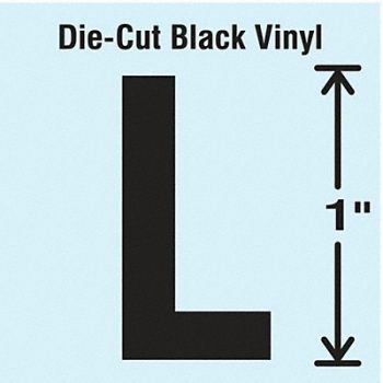 STRANCO INC Die Cut Letter Label L 10 Cards PK10, 30WZ73