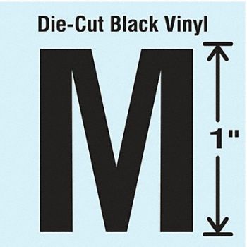 STRANCO INC Die Cut Letter Label M 10 Cards PK10, 30WZ74