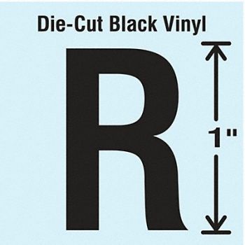 STRANCO INC Die Cut Letter Label R 10 Cards PK10, 30WZ79
