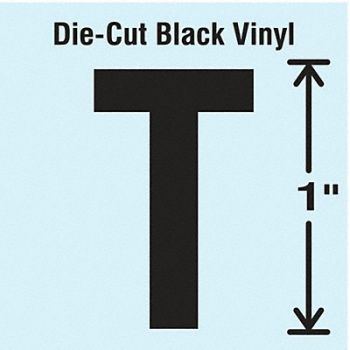 STRANCO INC Die Cut Letter Label T 10 Cards PK10, 30WZ81