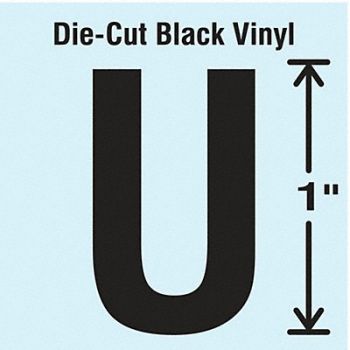 STRANCO INC Die Cut Letter Label U 10 Cards PK10, 30WZ82
