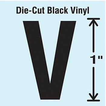 STRANCO INC Die Cut Letter Label V 10 Cards PK10, 30WZ83