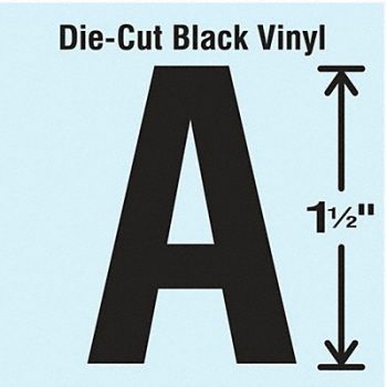 STRANCO INC Die Cut Letter Label A 10 Cards PK10, 30WZ98