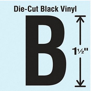 STRANCO INC Die Cut Letter Label B 10 Cards PK10, 30WZ99