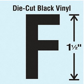 STRANCO INC Die Cut Letter Label F 10 Cards PK10, 30XA04