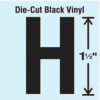 STRANCO INC Die Cut Letter Label H 10 Cards PK10, 30XA06