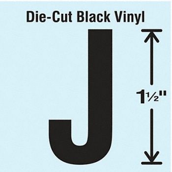 STRANCO INC Die Cut Letter Label J 10 Cards PK10, 30XA08