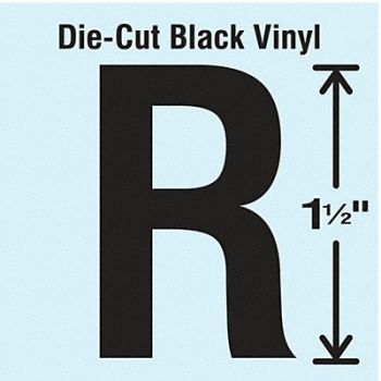 STRANCO INC Die Cut Letter Label R 10 Cards PK10, 30XA16