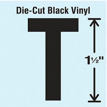 STRANCO INC Die Cut Letter Label T 10 Cards PK10, 30XA18