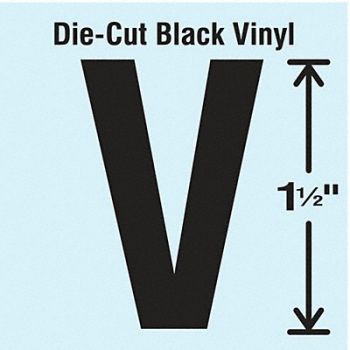 STRANCO INC Die Cut Letter Label V 10 Cards PK10, 30XA20