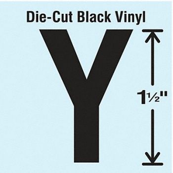 STRANCO INC Die Cut Letter Label Y 10 Cards PK10, 30XA23