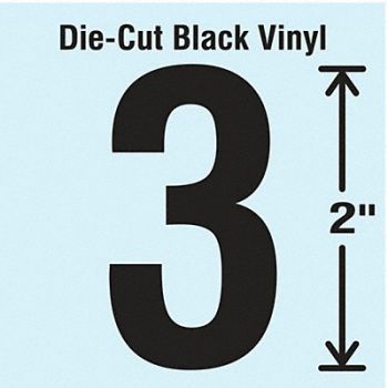 STRANCO INC Die Cut Number Label 3 10 Cards PK10, 30XA28