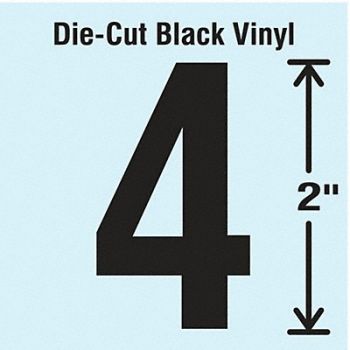 STRANCO INC Die Cut Number Label 4 10 Cards PK10, 30XA29
