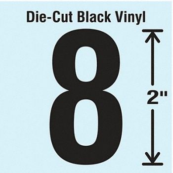 STRANCO INC Die Cut Number Label 8 10 Cards PK10, 30XA33