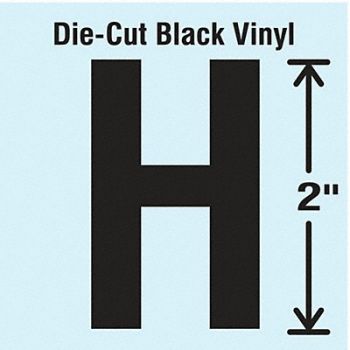 STRANCO INC Die Cut Letter Label H 10 Cards PK10, 30XA42