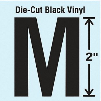 STRANCO INC Die Cut Letter Label M 10 Cards PK10, 30XA47