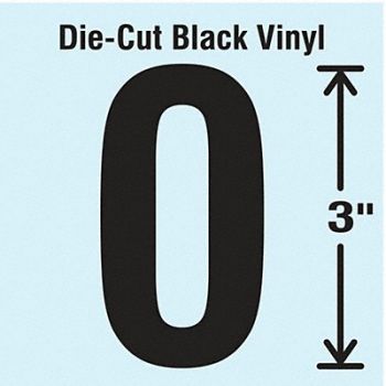 STRANCO INC Die Cut Number Label 0 10 Cards PK10, 30XA61