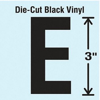 STRANCO INC Die Cut Letter Label E 10 Cards PK10, 30XA75