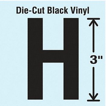 STRANCO INC Die Cut Letter Label H 10 Cards PK10, 30XA78