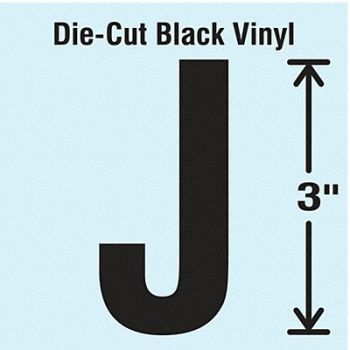 STRANCO INC Die Cut Letter Label J 10 Cards PK10, 30XA80