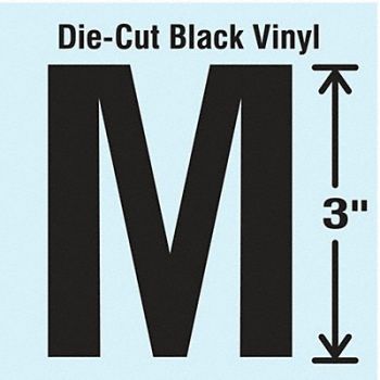 STRANCO INC Die Cut Letter Label M 10 Cards PK10, 30XA83