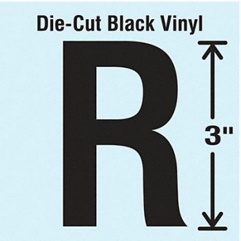 STRANCO INC Die Cut Letter Label R 10 Cards PK10, 30XA88
