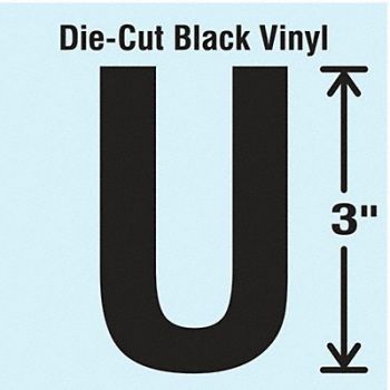 STRANCO INC Die Cut Letter Label U 10 Cards PK10, 30XA91