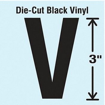 STRANCO INC Die Cut Letter Label V 10 Cards PK10, 30XA92
