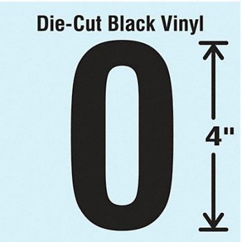 STRANCO INC Die Cut Number Label 0 10 Cards PK10, 30XA97