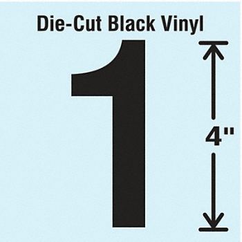 STRANCO INC Die Cut Number Label 1 10 Cards PK10, 30XA98