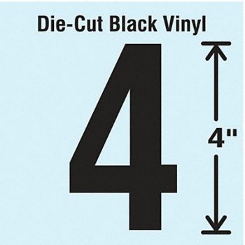 STRANCO INC Die Cut Number Label 4 10 Cards PK10, 30XC02