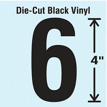 STRANCO INC Die Cut Number Label 6 10 Cards PK10, 30XC04
