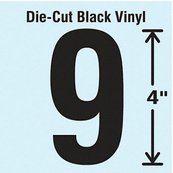 STRANCO INC Die Cut Number Label 9 10 Cards PK10, 30XC07