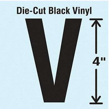 STRANCO INC Die Cut Letter Label V 10 Cards PK10, 30XC29