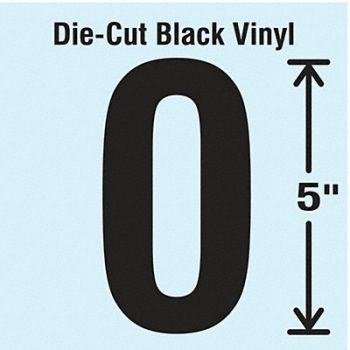 STRANCO INC Die Cut Number Label 0 10 Cards PK10, 30XC34