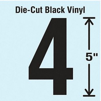 STRANCO INC Die Cut Number Label 4 10 Cards PK10, 30XC38