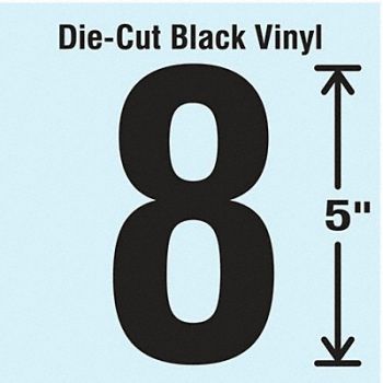 STRANCO INC Die Cut Number Label 8 10 Cards PK10, 30XC42