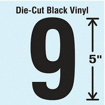 STRANCO INC Die Cut Number Label 9 10 Cards PK10, 30XC43