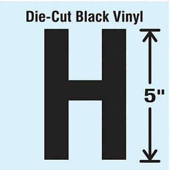 STRANCO INC Die Cut Letter Label H 10 Cards PK10, 30XC51