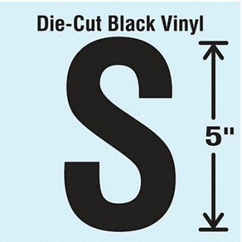 STRANCO INC Die Cut Letter Label S 10 Cards PK10, 30XC62