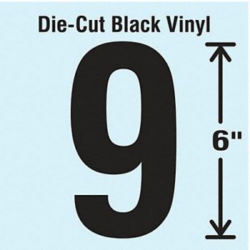 STRANCO INC Die Cut Number Label 9, 30XC79